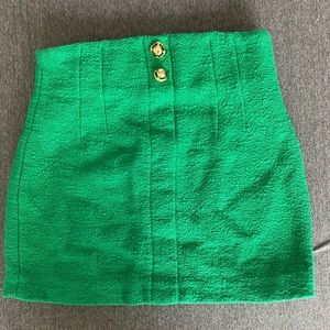 Green Professional Mini Skirt
